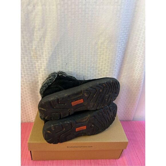 Khombu 10 suede ankle boots #84190 zipper fur trim - Picture 5 of 6